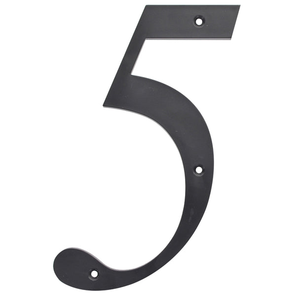 Hillman 6 in. Reflective Black Plastic Nail-On Number 5 1 pc. - Case of: 3;3 844815