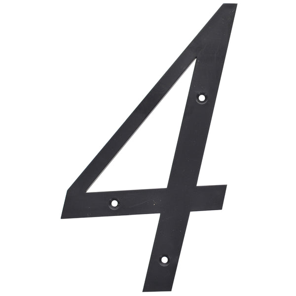 Hillman 844814 House Address Number 4, Nail-On, Reflective Plastic, 6-In. - Quantity 3 (3-Pack)