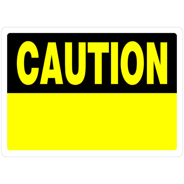 Hy-Ko English Caution OSHA Sign Plastic 10 in. H x 14 in. W 842066