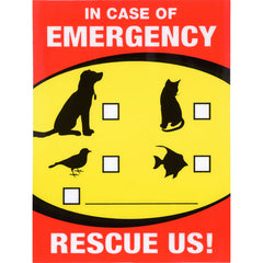 Hillman 843337 Emergency Signs Red