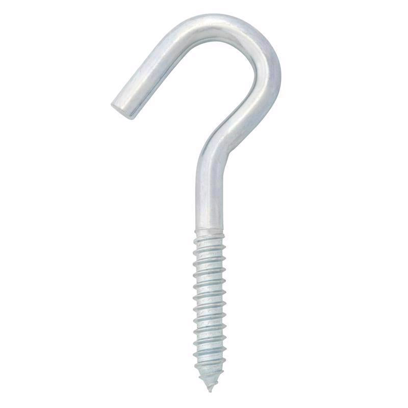 Hampton Small Zinc-Plated Silver Steel 4.8125 in. L Clothesline Hook 300 lb. 1 pk