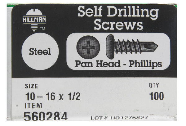 The Hillman Group 560284 10-16X1/2 PPH DRLL Screw, No Size