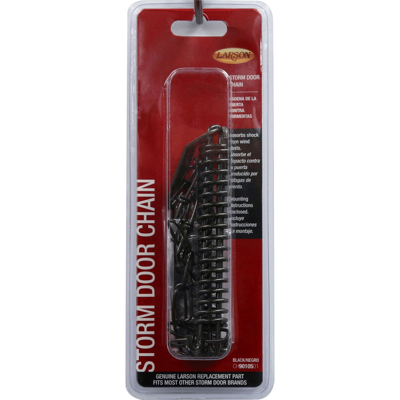 LARSON Certified Black Storm Door Wind Chain Kit, Protects Storm Door Closer and Hinges from High Winds