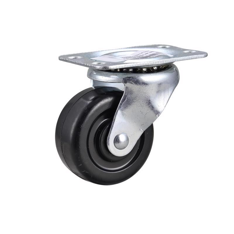 2 in. D Swivel Soft Rubber Caster 90 lb 1 pk