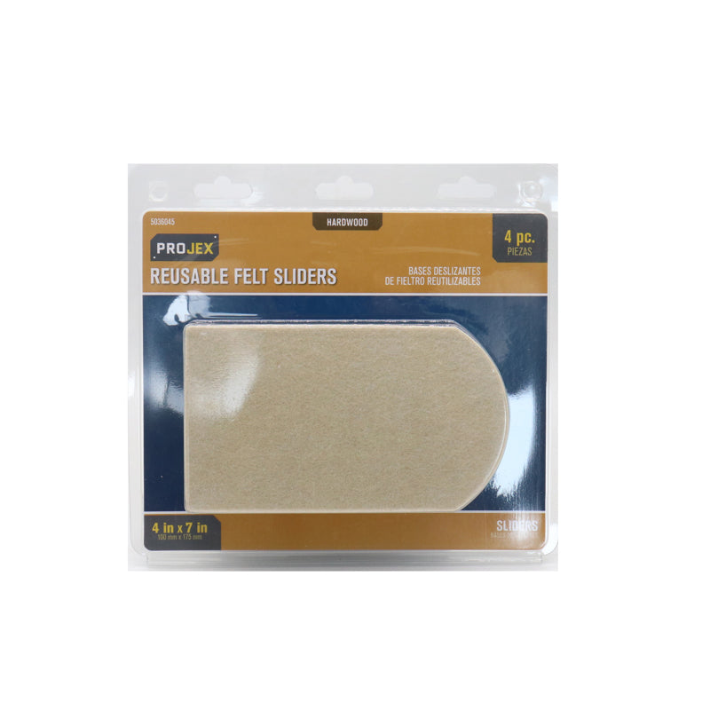 Beige 1 in. Adhesive Felt Chair Glide 4 pk
