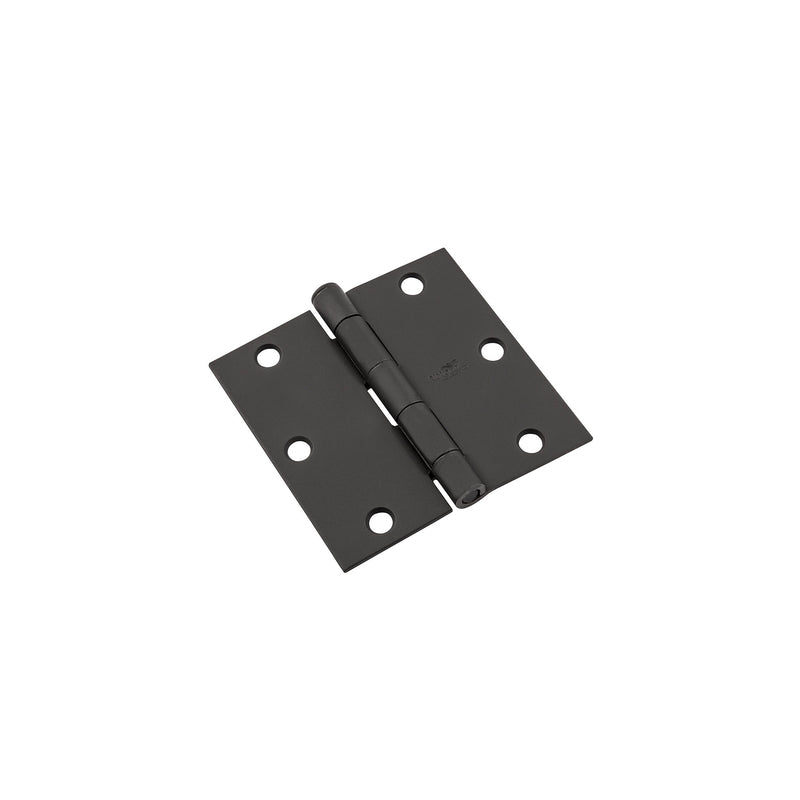 National Hardware N830-431 Door Hinge 3-1/2-Inch Square Black