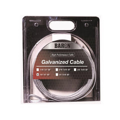 Baron 50' Precut Cable 1/8 7X7 Silver Steel Galvanized 86005