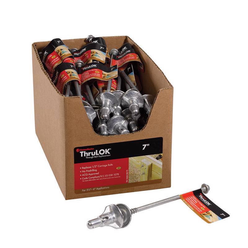 FASTENMASTER Fmthr007-indy Thrulok Lag Screw, 1/2 Inches X 7 Inches (Pack of 30)