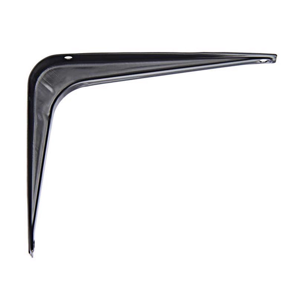 Hampton 5042593 6 in. & 100 lbs 18 Gauge Black Steel Shelf Bracket - Pack of 10 01-7520-308