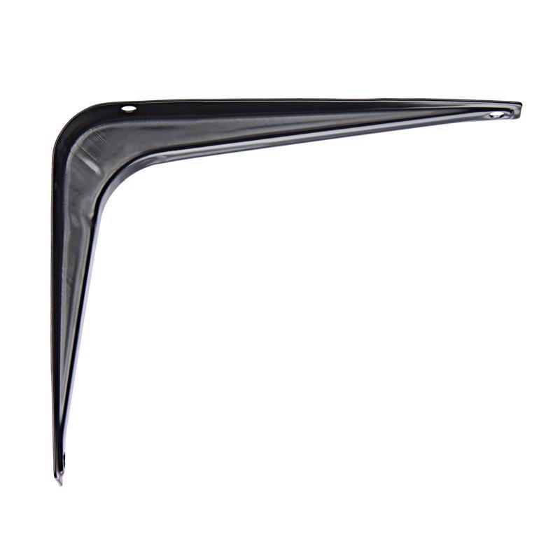 Hampton 5042593 6 in. & 100 lbs 18 Gauge Black Steel Shelf Bracket - Pack of 10