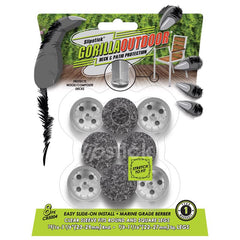 Slipstick GorillaOutdoor Berber Furniture Feet Pads with Clear Sleeve Sock (8 Pack) Outdoor Furniture Sliders for Round & Square Legs, Small CB5004