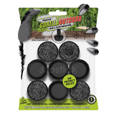 Slipstick Don't Scratch Your Deck Gorilla Outdoor 1-1/2 Inch Patio Furniture Feet Caps (8 Pack) Floor Protecting Replacement Feet Glides for Metal Outdoor Furniture & Indoor, Weatherproof Berber Sliders CB5040