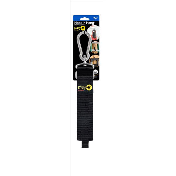 Wrap-It Storage Hk/Strp 24" Blk 100-HNH-24BL