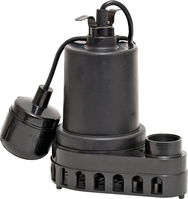 Superior Pump 92370 1/3 HP Thermoplastic Submersible Sump Pump with Tethered Float Switch
