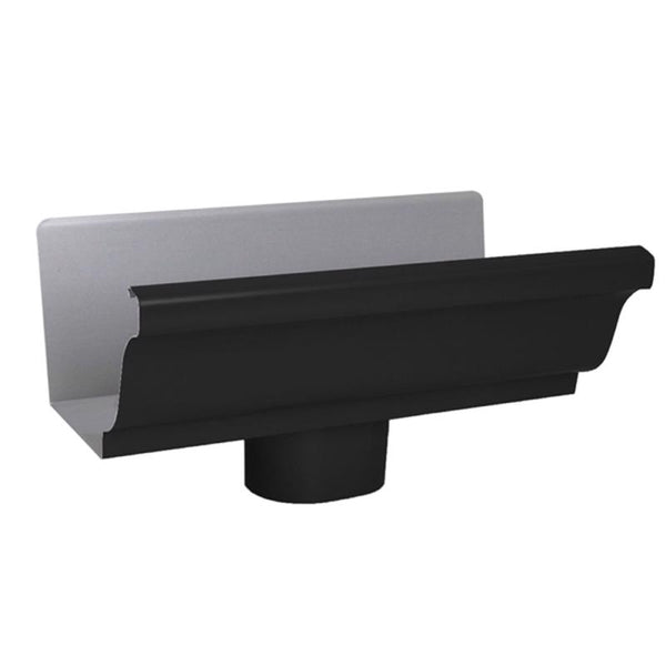 Amerimax 5051561 5.75 x 5.5 x 10 in. Black Aluminum K End with Drop 2501035