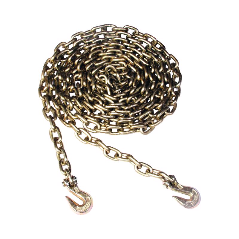 Koch A06252 5/16 by 14-Feet Binder Chain Grade 70 with Grab Hooks, Yellow Chromate