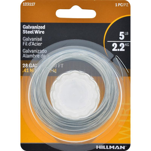 Hillman 100 ft. L Galvanized Steel 28 Ga. Wire 123117-N (10-Pack)