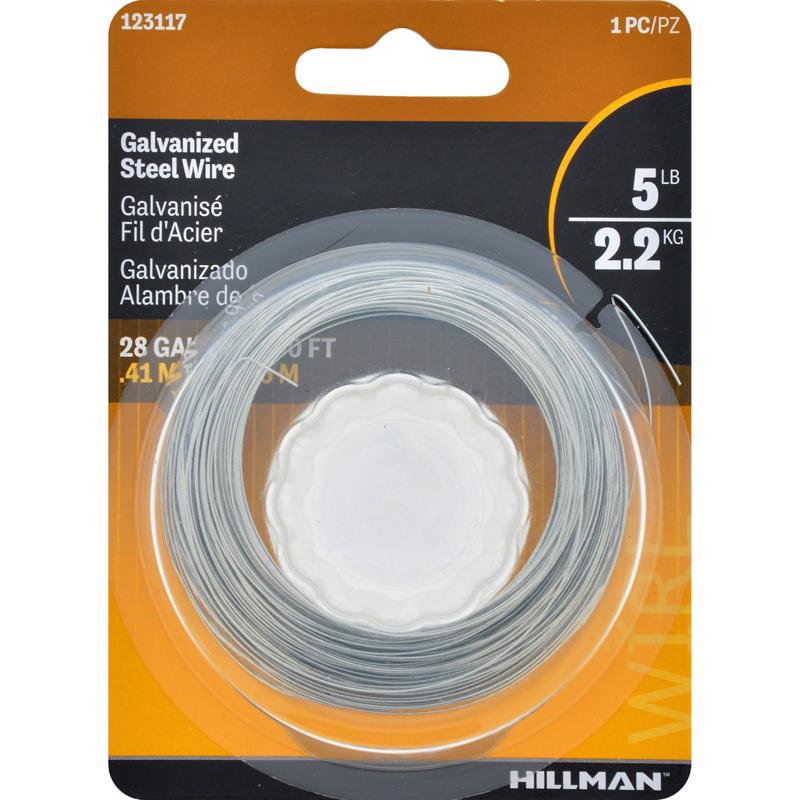 Hillman 100 ft. L Galvanized Steel 28 Ga. Wire