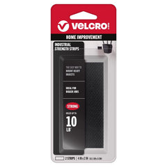 Velcro 90199 2" X 4" Black Industrial Strength Strips 2 Count