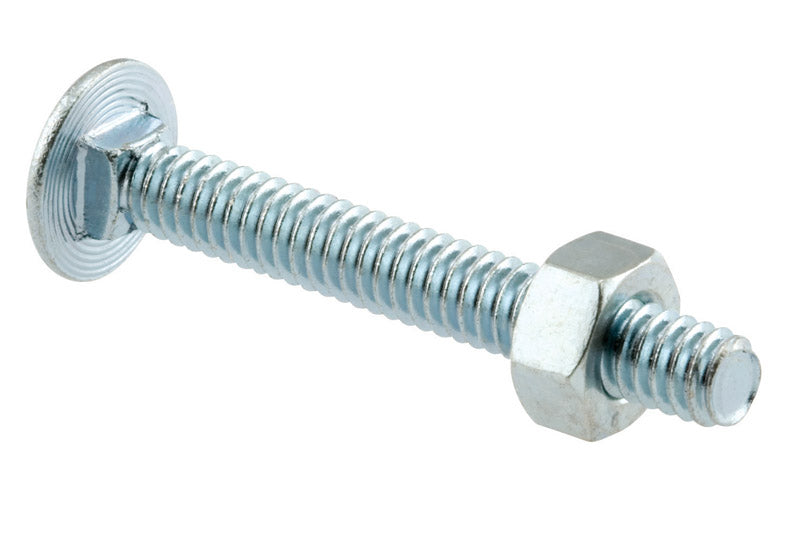 Prime-Line GD 52103 1/4-20 Carriage Bolts and Nuts with Smooth, Flat Heads (12 Pack)