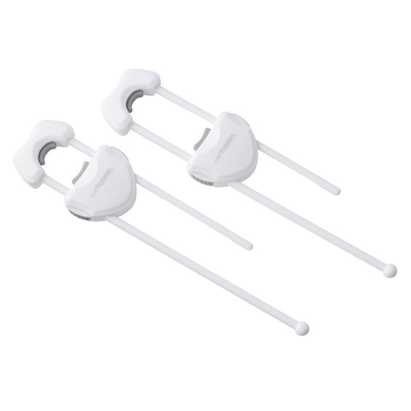 Toddleroo by North States - Large Sliding Cabinet Locks for Baby Proofing: Child Proof Cabinet Locks - 2 Pack - White 6172