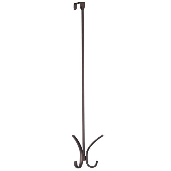 iDesign InterDesign Axis Easy Reach 24" Quad Hook, Over the Door Towel Holder or Coat Rack for Bathroom, Bedroom, Office Closet Storage, 4.7" x 3.8" x 24", Bronze 31372