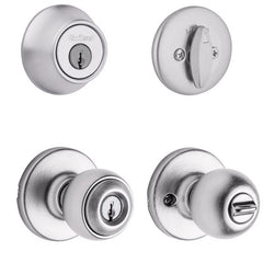 Kwikset Tylo Security Set - Deadbolt Keyed One Side - featuring SmartKey 96900-252