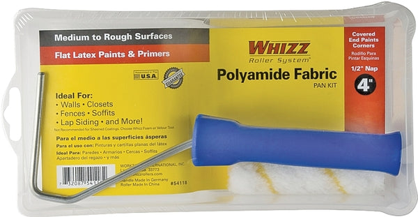 Whizz Threaded End 4 in. W Metal/Plastic Mini Paint Roller Kit 54118