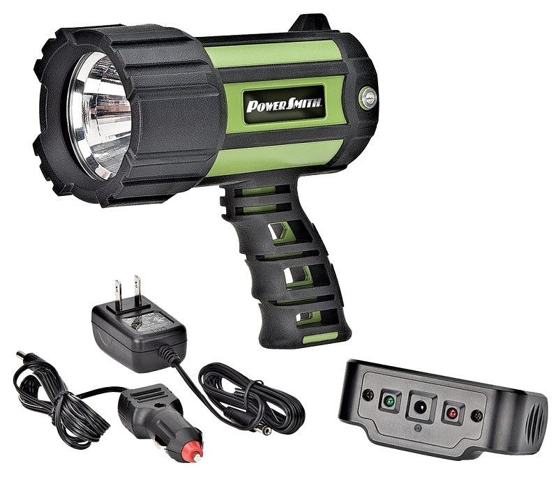 PowerSmith Rechargeable Spotlight 700 Lumen Waterproof Rechargeable Lithium-Ion Battery-Powered LED Spotlight Flashlight with Ergonomic Handle and Charger (PSL10700W)