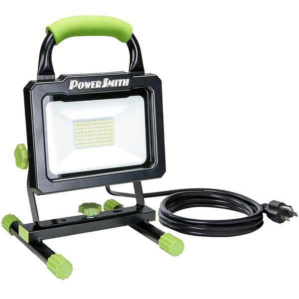 PowerSmith 7,000 Lumen Portable LED Work Light with Metal Stand and Housing, Sealed On/Off Switch, and 5 Year Warranty (PWLS070H)