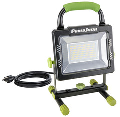 POWERSMITH PWLS100H 10000 Portable LED Work Light with Metal Housing and Stand, Impact Resistant Lens, and 5 Year Warranty