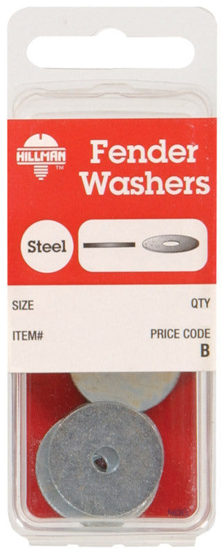 Hillman Zinc-Plated Steel 1/4 in. Fender Washer 6 pk 966813 (30-Pack)