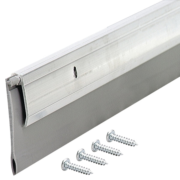 M-D Building Products 05389 36 in. Silver Aluminum and Vinyl Heavy-Duty Screw-on Door Sweep