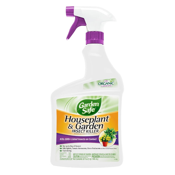 Garden Safe Houseplant & Garden Insect Killer, for Organic Gardening, 32 Oz HG-93214