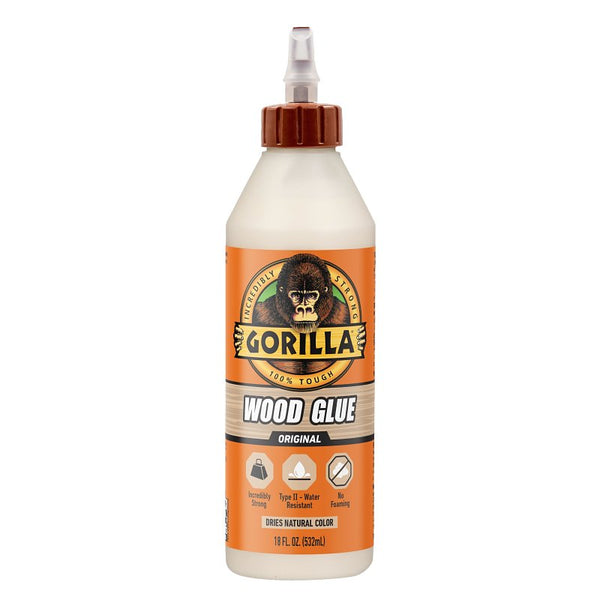 Gorilla Wood Glue, 18 Ounce Bottle, Natural Wood Color, (Pack of 1) 6205001