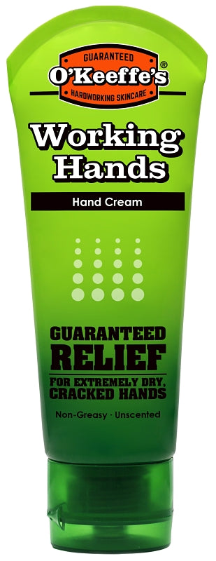 O'Keeffe's Working Hands Hand Cream for Extreme Dryness - 3 oz Travel Size Tube (1 Pack) - Repairing Skincare for Cracked, Dry Hands K0290001