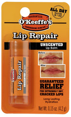 O'Keeffe's Unscented Lip Repair Lip Balm for Dry, Cracked Lips, Stick, (Pack of 1) K0700108