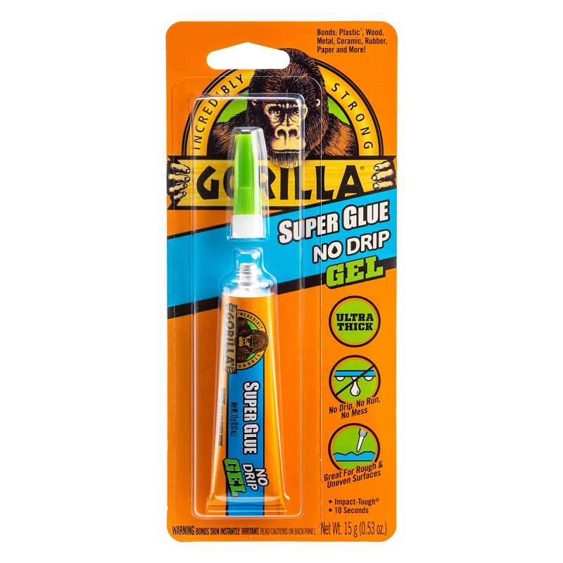 Gorilla Super Glue Precise Gel, 15 Gram, Clear, (Pack of 1)