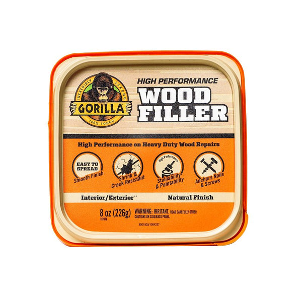 Gorilla 107084 All Purpose Wood Filler, 8-oz. Tub - Quantity 1