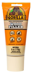 Gorilla All Purpose Wood Filler, 6oz Tube, Natural (Pack of 1) 107072