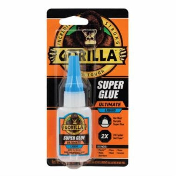 Gorilla Ultimate Super Glue, Clear Glue, 15 Grams (Pack of 1) - Fast-Setting Cyanoacrylate for Quick Fixes & Repairs with Anti-Clog Cap 115803