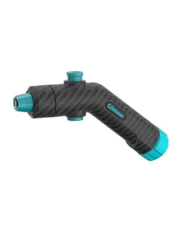 Gilmour Heavy Duty Graphite Push Button Control Adjustable Garden Hose Nozzle with Swivel Connect 885502-1001