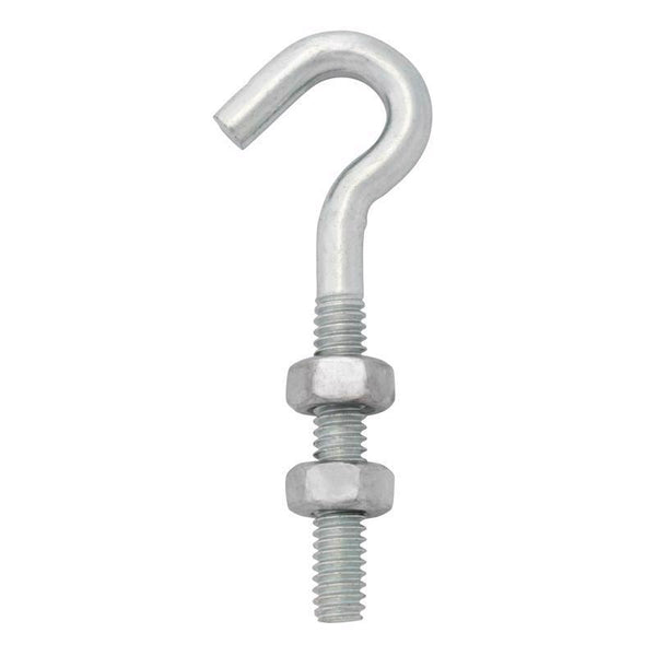 Hampton Small Zinc-Plated Silver Zinc 0.8125 in. L Hook Bolt 165 lb. 10 pk 02-3462-101
