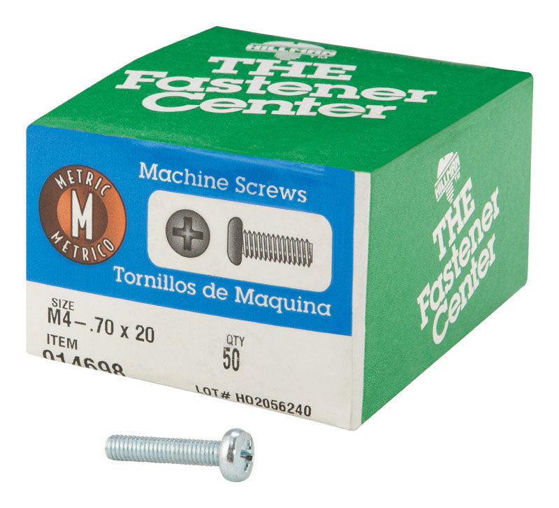 Hillman Metric Machine Screws 0.70 Mm Phillips Pan Head