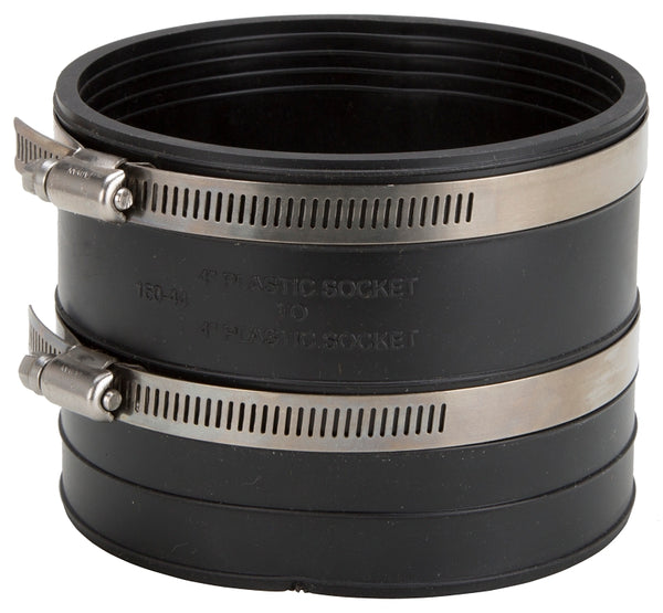 WORLDWIDE SOURCING KJ-007 Flexible Pipe Coupling, 4 In, Socket Flexible Pipe Coupling