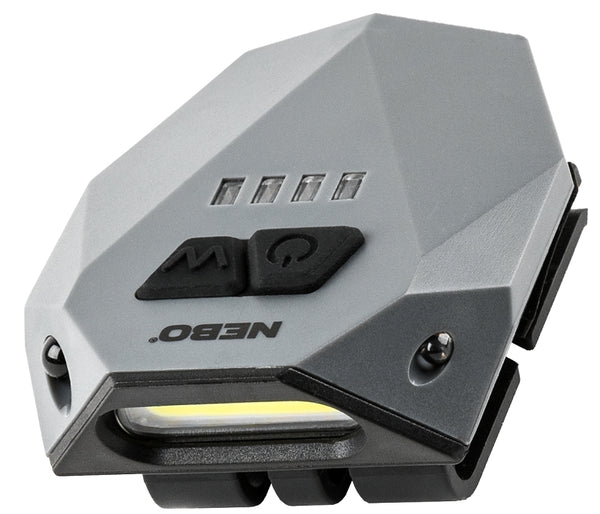 NEBO Einstein Rechargeable Cap Light | 50 Lumens, 3 Light Modes, 90 Degree Adjustable Tilt, Compact & Portable, Hands-Free Wave Activated LED Light, Includes Micro-USB Charging Cable. NEB-HLP-0004
