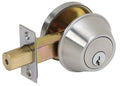 Tell Manufacturing CL100055 Single Cylinder Deadbolt, Satin Stainless Steel