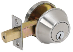 Tell Manufacturing CL100055 Single Cylinder Deadbolt, Satin Stainless Steel