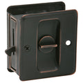 Schlage 991 1-3/4" x 2-1/4" Privacy Pocket Artisan Sliding Door Lock, Aged Bronze SC991B-716