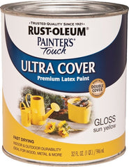 Rust-Oleum 1945502 Painter's Touch Brush On Paint, 1 Quarts (Pack of 1), Gloss Sun Yellow, 32 Fl Oz